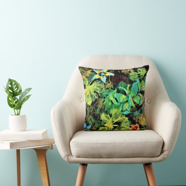 Butterfly and Flower Rodilius Throw Cushion (Chair)