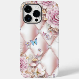 Butterfly and Flowers Case-Mate iPhone 14 Pro Max Case