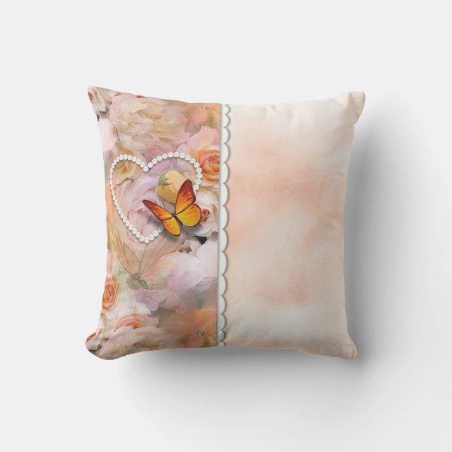 Butterfly and Flowers Cushion (Front)