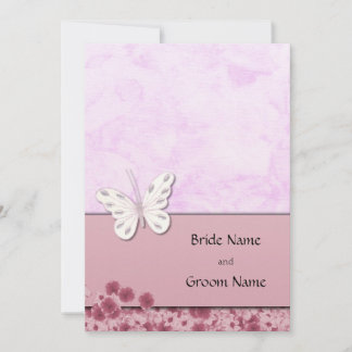 Butterfly And Flowers Invitation