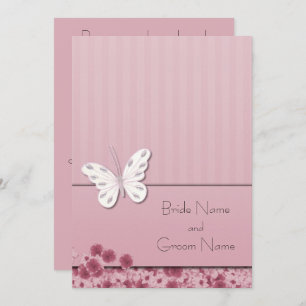 Butterfly And Flowers Invitation