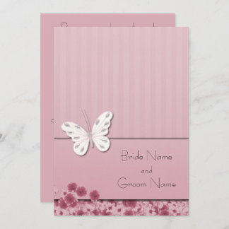 Butterfly And Flowers Invitation