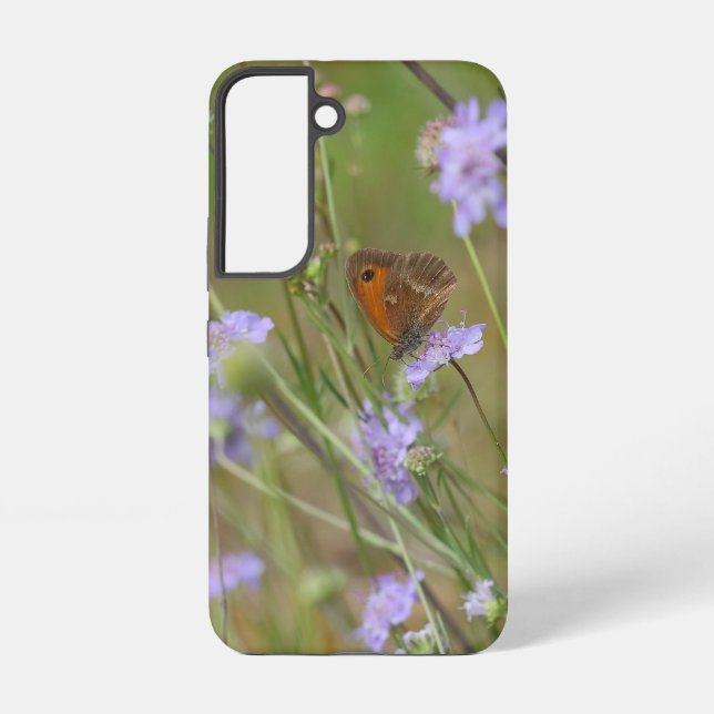 Butterfly and flowers samsung galaxy s22 case (Back)