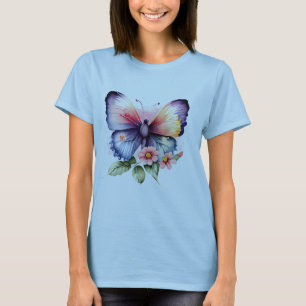 Butterfly and Flowers T-Shirt
