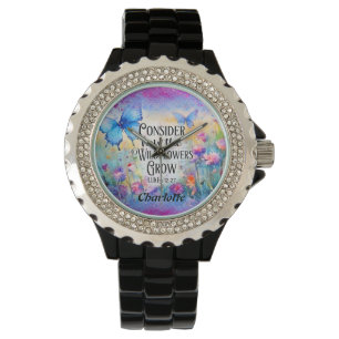 Butterfly and Flowers Watch