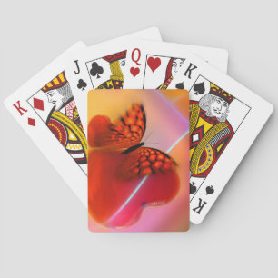 Butterfly and Hearts Playing Cards