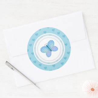 Butterfly And Hearts Stickers