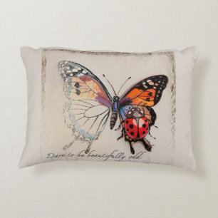 Butterfly and Ladybug Decorative Cushion
