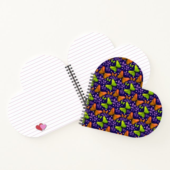 Butterfly and Leaf Seamless Pattern | Nature Inspi Notebook (Inside)