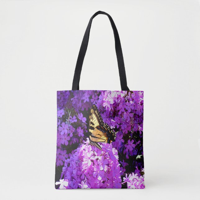 Butterfly and Phlox Tote Bag (Front)