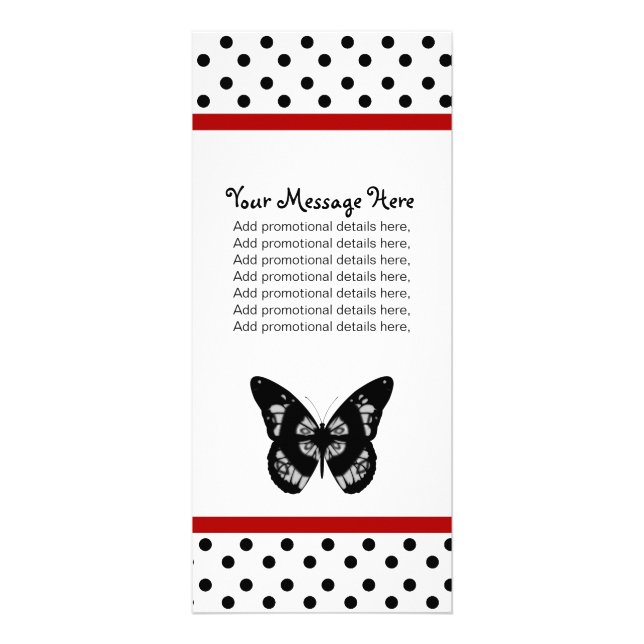 Butterfly and Polka Dots Rack Cards (Front)