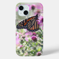 Butterfly and Purple Meadow Flowers