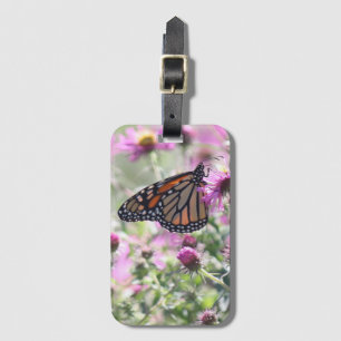Butterfly and Purple Meadow Flowers Luggage Tag