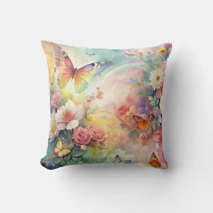 Butterfly and Rainbow Cushion