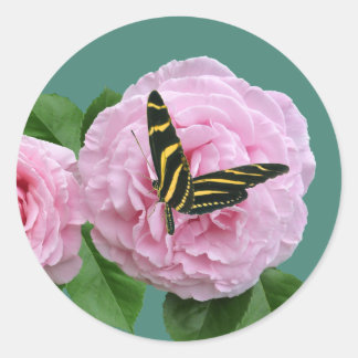 BUTTERFLY AND ROSE Sticker