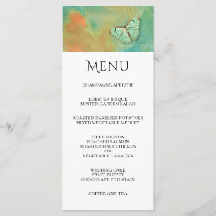 Butterfly and Southwest Colours Wedding Menu