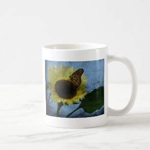 Butterfly and Sunflower Coffee Mug