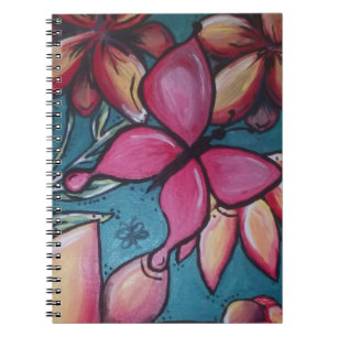 Butterfly and sunflower spiral notebook