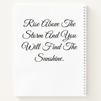 Butterfly And Sunflower With Inspirational Quote.  Notebook