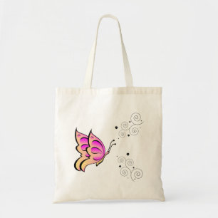Butterfly and Swirls Tote Bag