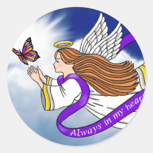 Butterfly Angel Classic Round Sticker