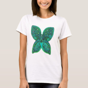 Butterfly Angel with Blue Green Wings T-Shirt
