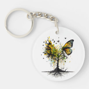 Butterfly Animal Creative Art Key Ring