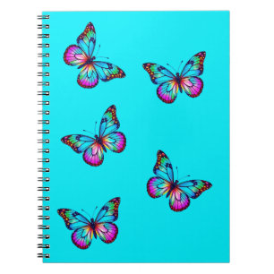 Butterfly Aqua Blue Notebook