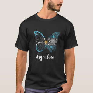 Butterfly Argentina Sun Of May Buenos Aires Argent T-Shirt