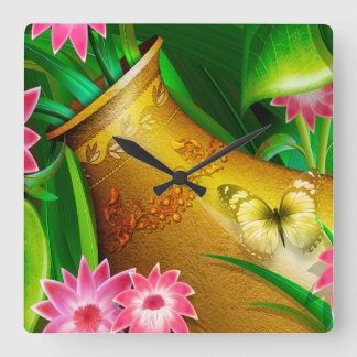 Butterfly Art 10 Wall Clocks & Numeral Options