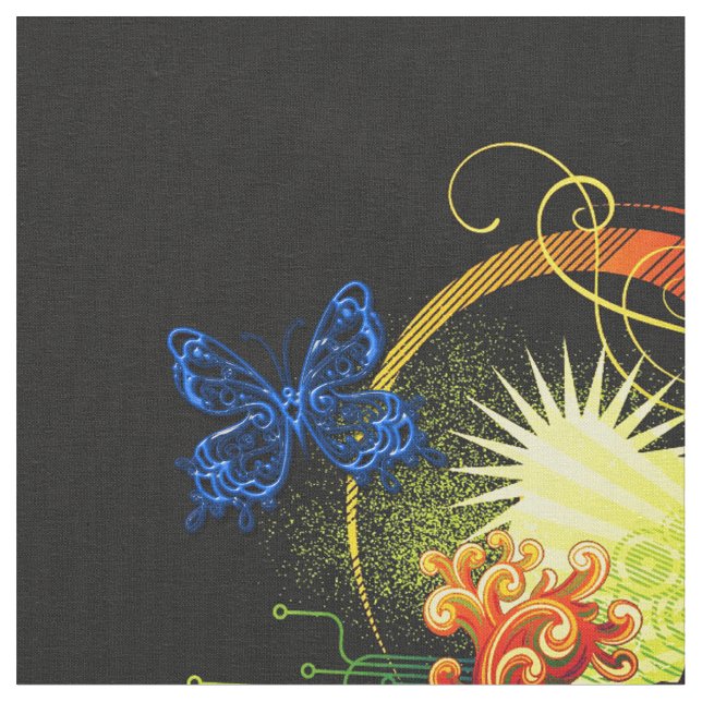 Butterfly Art 20 Custom Fabric (Close Up)
