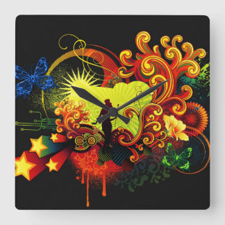 Butterfly Art 20 Wall Clocks & Numeral Options