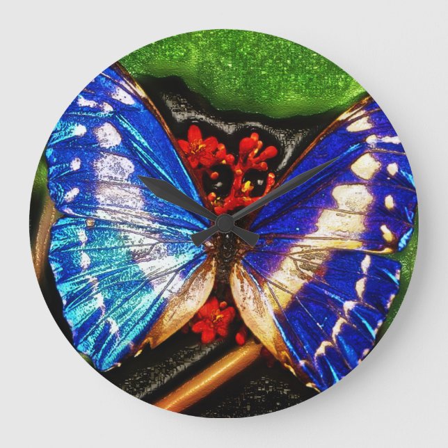 Butterfly Art 24 Wall Clocks & Numeral Options (Front)