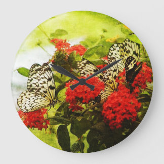 Butterfly Art 27 Wall Clocks & Numeral Options