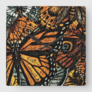 Butterfly Art 30 Wall Clocks & Numeral Options