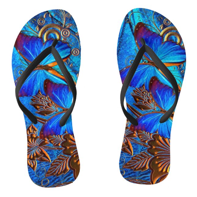 Butterfly Art 35 Flip Flops (Footbed)