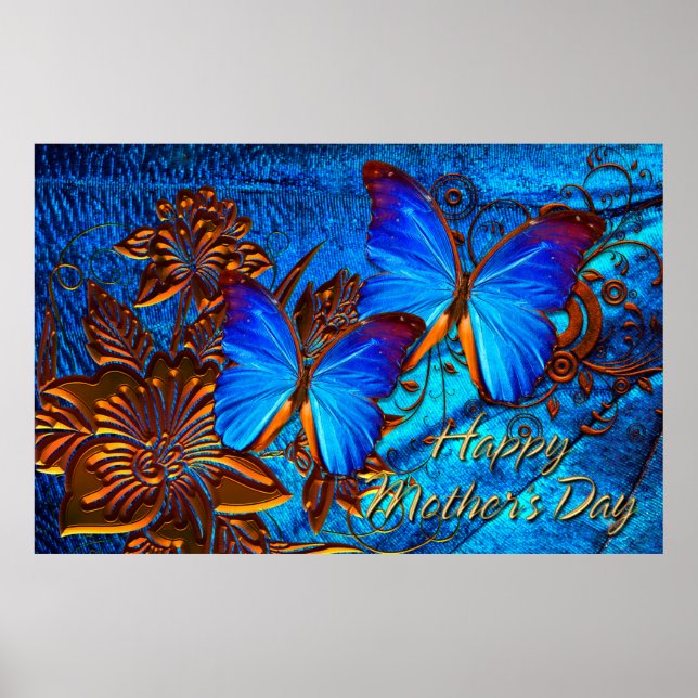 Butterfly Art 35 Happy Mother's Day Poster (Front)