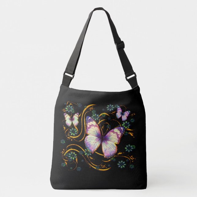 Butterfly Art 6 Image Options Crossbody Bag (Front)