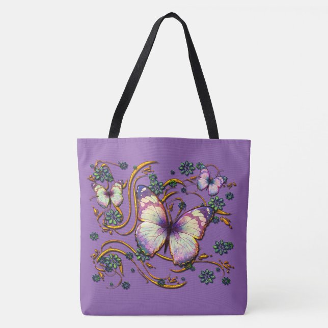 Butterfly Art 6 Image Options Tote Bag (Front)