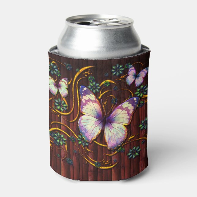 Butterfly Art 6 Options Can Cooler (Can Front)