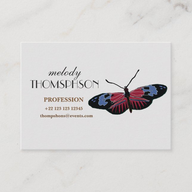 Butterfly art  business card (Front)