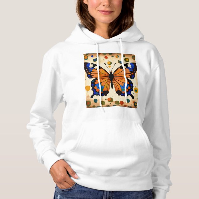 Butterfly Art Dual-Design Hoodie  (Front)