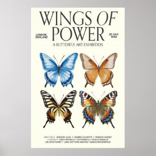 Butterfly Art Exhibition Poster 'Wings of Power'