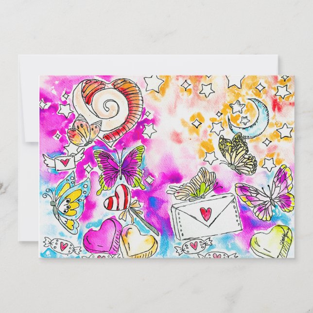Butterfly Art Holiday Card (Front)