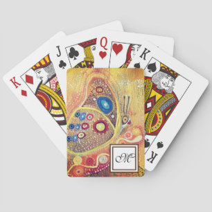 Butterfly  Art Monogram Playing Cards