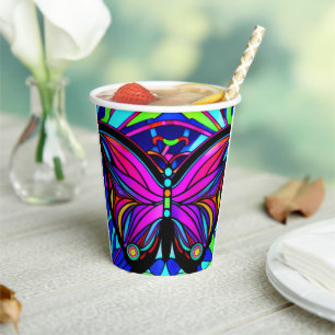 Butterfly Art Paper Cups