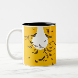 Butterfly Art Unedited Vintage Photos Monarch Butt Two-Tone Coffee Mug
