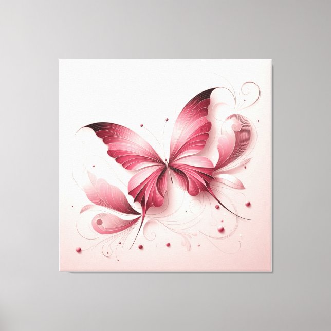 BUTTERFLY ART WALL CANVA CANVAS PRINT (Front)