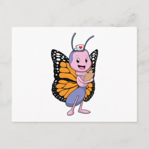 Butterfly as Nurse Postcard