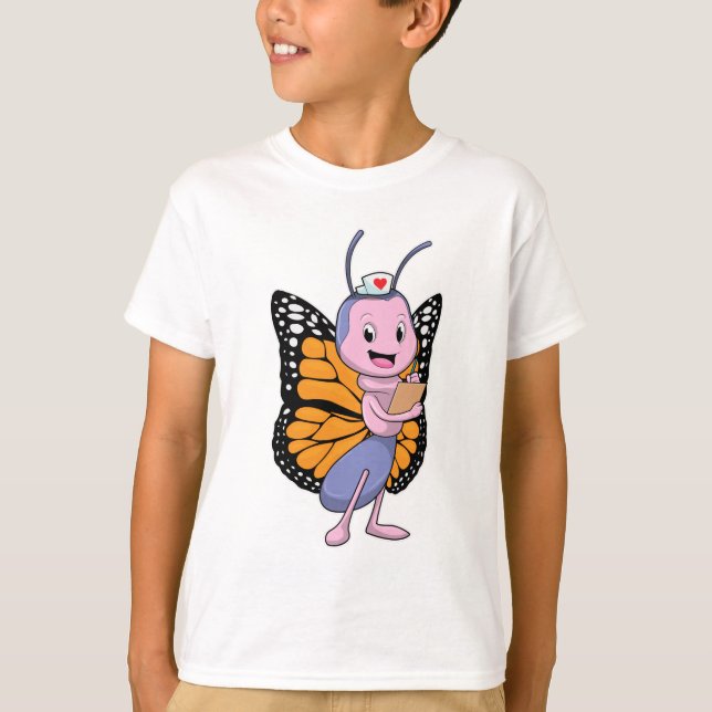 Butterfly as Nurse T-Shirt (Front)